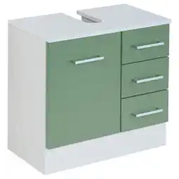 Möbelix Waschbeckenunterschrank Riga Grün/Weiß B: 60 cm Angebot