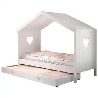 Möbelix Hausbett Amori 90x200 cm Kiefer Weiß mit Schublade Angebot