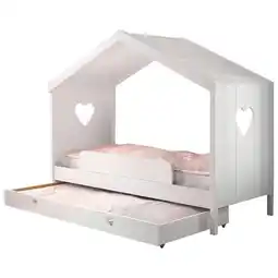 Möbelix Hausbett Amori 90x200cm Kiefer Weiß, Lade+rollrost+sicherung Angebot