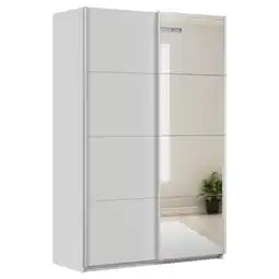 Möbelix Schwebetürenschrank + Spiegel B: 136cm Feldkirch Grau Angebot