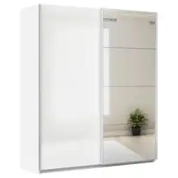 Möbelix Schwebetürenschrank + Spiegel B: 181cm Feldkirch Weiß Angebot
