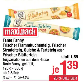 Maximarkt Tante Fanny Flammkuchenteig Angebot
