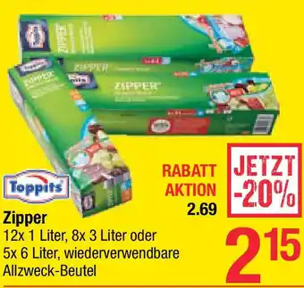 Maximarkt Toppits Zipper Allzweck-Beutel Angebot