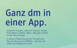 dm Ganz dm in einer app. Angebot
