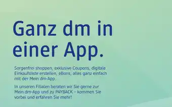 dm Ganz dm in einer app. Angebot
