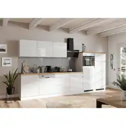 Möbelix Küchenzeile Monza Mit Geräten B: 360 Cm Weiß/eiche Dekor Angebot