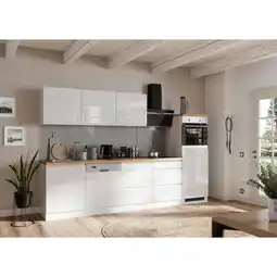 Möbelix Küchenzeile Monza Ohne Geräte B: 300 Cm Weiß/eiche Dekor Angebot