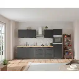 Möbelix Küchenzeile Meran Mit Geräten B: 300 Cm Grau/eiche Dekor Angebot