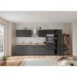 Möbelix Küchenzeile Meran Ohne Geräte B: 360 Cm Grau/eiche Dekor Angebot