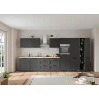 Möbelix Küchenzeile Meran Mit Geräten B: 420 Cm Grau/eiche Dekor Angebot