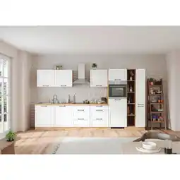 Möbelix Küchenzeile Meran Mit Geräten B: 360 Cm Weiß/eiche Dekor Angebot