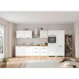 Möbelix Küchenzeile Meran Mit Geräten B: 360 Cm Weiß/eiche Dekor Angebot