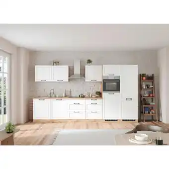Möbelix Küchenzeile Meran Mit Geräten B: 360 Cm Weiß/eiche Dekor Angebot