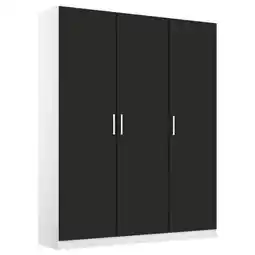 Möbelix Drehtürenschrank 136 cm Berlin Weiß/Grau Angebot
