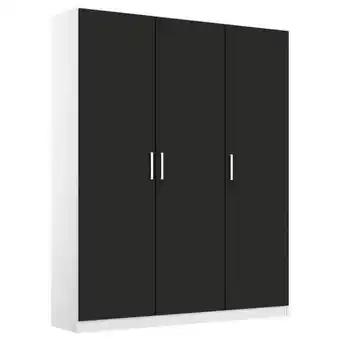 Möbelix Drehtürenschrank 136 cm Berlin Weiß/Grau Angebot