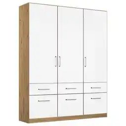 Möbelix Drehtürenschrank 136 Cm Berlin Eiche Dekor/weiß Angebot