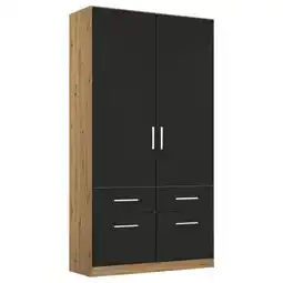 Möbelix Drehtürenschrank 91 Cm Berlin Eiche Dekor/grau Angebot