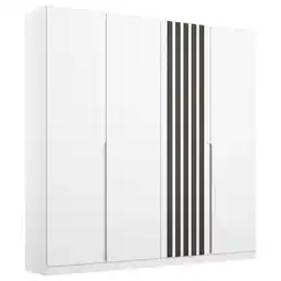 Möbelix Drehtürenschrank 181 cm Lamella Weiß Angebot