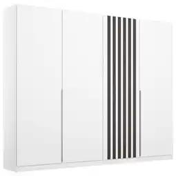 Möbelix Drehtürenschrank 225 cm Lamella Weiß Angebot