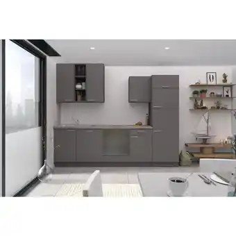Möbelix Küchenzeile Win Ohne Geräte B: 280 Cm Anthrazit Angebot
