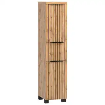 Möbelix Midischrank Chester B: 30 cm Eiche Wotan Dekor/Schwarz Angebot