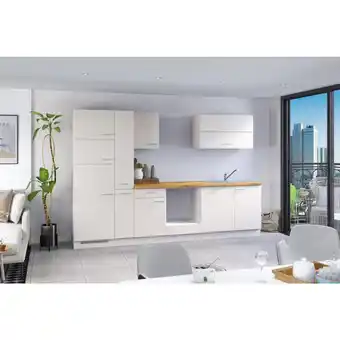 Möbelix Küchenzeile Ip1200 ohne Geräte 310 cm Weiß/Eiche Dekor Angebot
