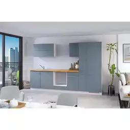 Möbelix Küchenzeile Ip1200 ohne Geräte 310 cm Taupeblau Angebot