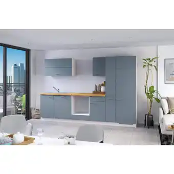 Möbelix Küchenzeile Ip1200 ohne Geräte 310 cm Taupeblau Angebot