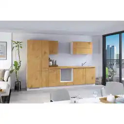 Möbelix Küchenzeile Ip1200 ohne Geräte 310 cm Eiche Dekor Angebot