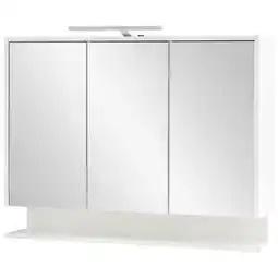 Möbelix Spiegelschrank Flag mit Led 3 Türen, Weiß Angebot