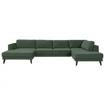 Möbelix Wohnlandschaft Lumber Jack Dunkelgrün Velours Angebot