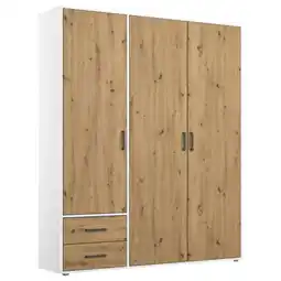 Möbelix Drehtürenschrank Voyager Weiß,eiche Artisan B: 140 cm Angebot