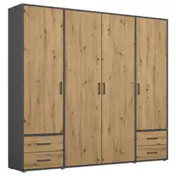 Möbelix Drehtürenschrank Voyager Grau,eiche Artisan B: 187 Cm Angebot