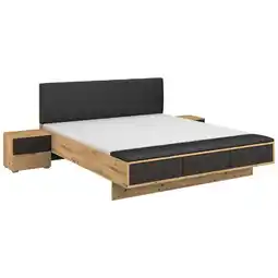 Möbelix Bettanlage Apollon Eiche Artisan/schwarz B: 180cm Angebot