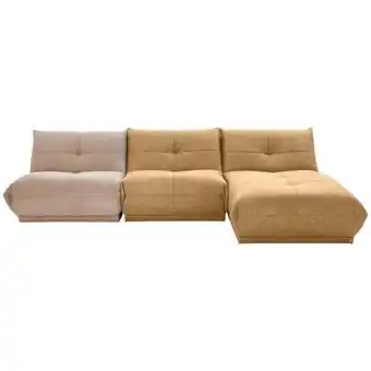 Möbelix Ecksofa Giselle Hellbraun/Taupe S: 315x185 cm Angebot