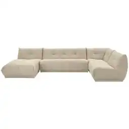 Möbelix Wohnlandschaft Giselle Creme Lederlook Angebot