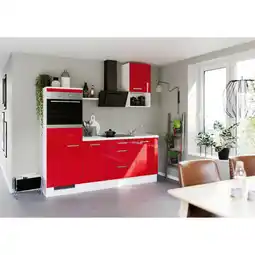 Möbelix Einbauküche Küchenblock Möbelix Ip405 Rot/Weiß B: 215 cm Angebot