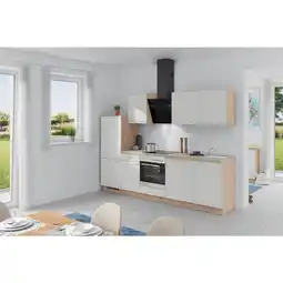 Möbelix Küchenzeile Win M. Geräte 280 Cm Weiß / Wildeiche Angebot