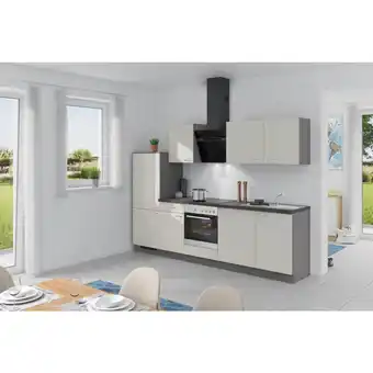 Möbelix Küchenzeile Win M. Geräte 280 Cm Magnolia / Anthrazit Angebot