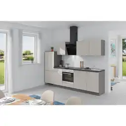 Möbelix Küchenzeile Win M. Geräte 280 Cm Crema / Anthrazit Angebot