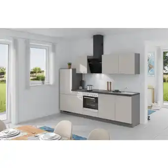 Möbelix Küchenzeile Win M. Geräte 280 Cm Crema / Anthrazit Angebot