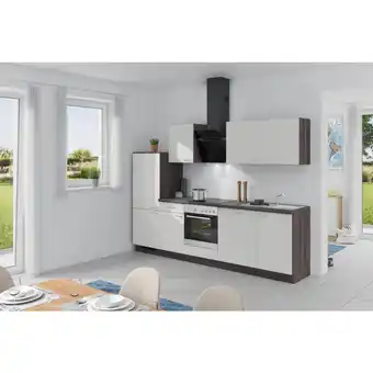 Möbelix Küchenzeile Win M. Geräte 280 Cm Weiß / Eiche Grau Angebot