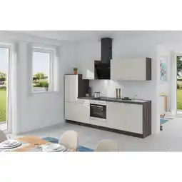 Möbelix Küchenzeile Win M. Geräte 280 Cm Magnolia / Eiche Grau Angebot