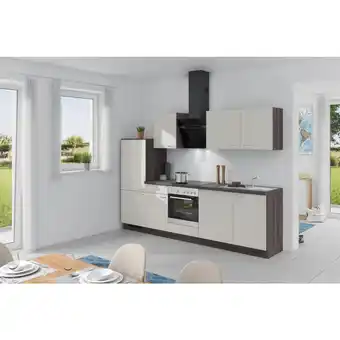 Möbelix Küchenzeile Win M. Geräte 280 Cm Magnolia / Eiche Grau Angebot