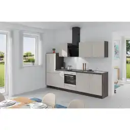 Möbelix Küchenzeile Win M. Geräte 280 Cm Crema / Eiche Grau Angebot
