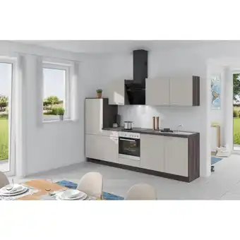 Möbelix Küchenzeile Win M. Geräte 280 Cm Crema / Eiche Grau Angebot