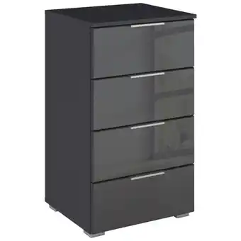 Möbelix Nachkästchen Grau Metallic Dekor H: 81 cm Mars 4l-Glas Angebot