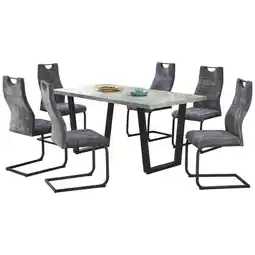 Möbelix Essgruppe Melbourne 7-Tlg. Metall/Textil/Holzwerkstoff Angebot