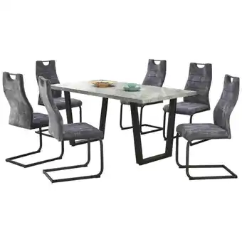Möbelix Essgruppe Melbourne 7-Tlg. Metall/Textil/Holzwerkstoff Angebot