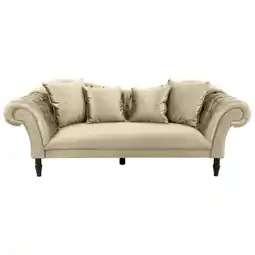 Möbelix 3-Sitzer-Sofa Cupido Beige Samt Angebot